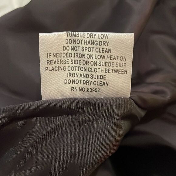 Margaret Godfrey VTG Purple Suede Leather Jacket Womens Size 12 Petite Washable - Picture 10 of 11